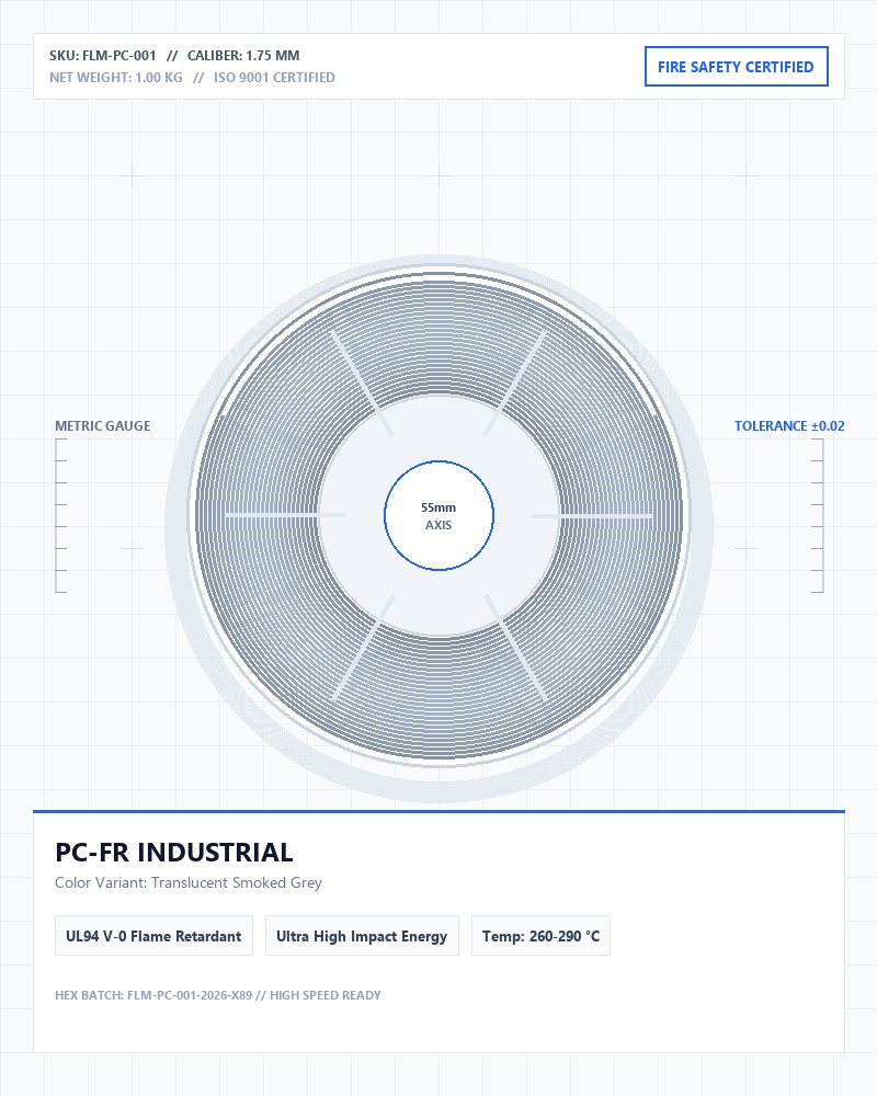 Polycarbonate PC-FR Flame Retardant Filament 1.75mm