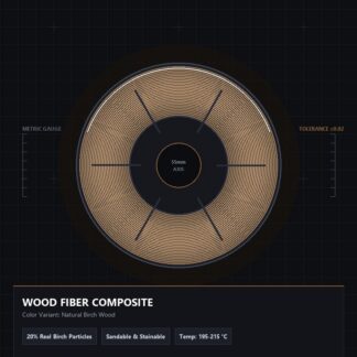 Real Wood Grain Birch Composite PLA Filament 1.75mm