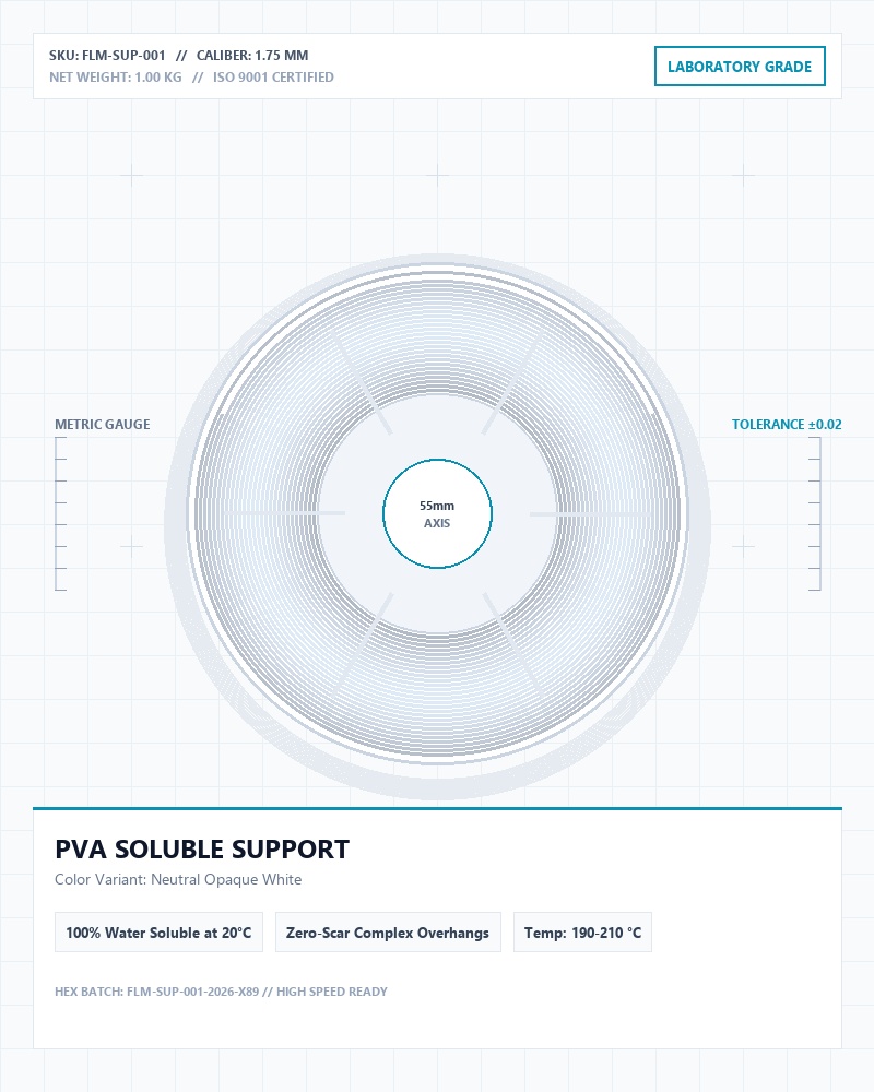 PVA Water-Soluble Support Material 1.75mm 0.5KG