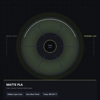 Matte Military Olive PLA Filament 1.75mm