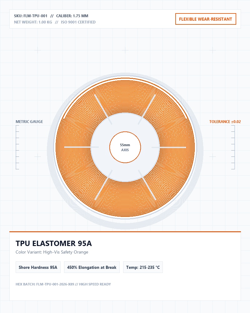 High-Elastic TPU-95A Wear-Resistant Filament 1.75mm
